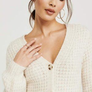 Abercrombie&Fitch | Waffle Knit Balloon Sleeve Cardigan